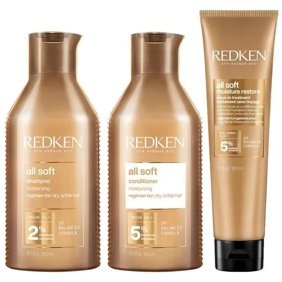 Redken All Soft Shampoo, Conditioner & Heavy Cream Pack