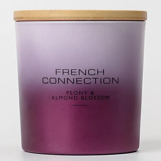 French Connection Metallic Collection Peony & Almond Blossom Candle