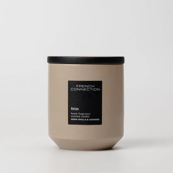 French Connection Stone Collection Warm Vanilla & Cashmere Candle