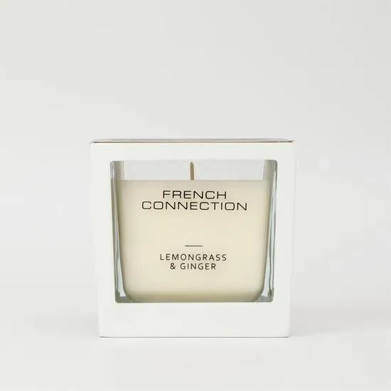 French Connection Wooden Collection Lemongrass & Ginger Candle