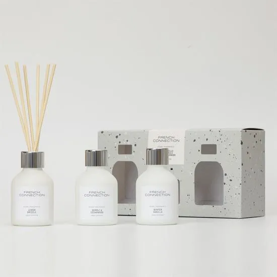 French Connection White Collection Trio Of Reed Diffusers