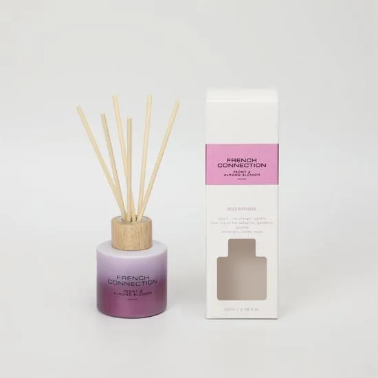 French Connection Metallic Collection Peony & Almond Blossom Reed Diffuser