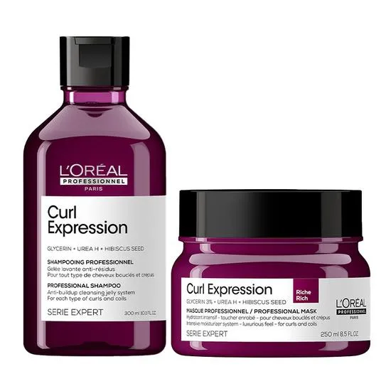 L'Oréal Professionnel Serie Expert Curl Expression Moisturising & Hydrating Shampoo & Curl Expression Hair Rich Mask Duo
