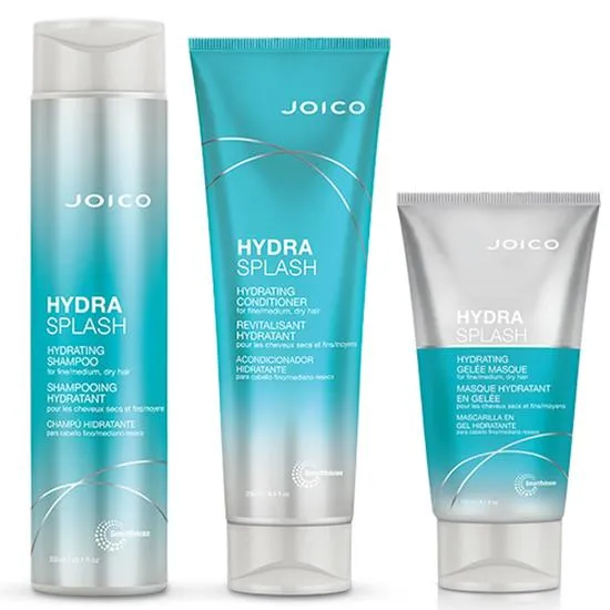 Joico HydraSplash Hydrating Shampoo, Conditioner & Gelee Masque Pack
