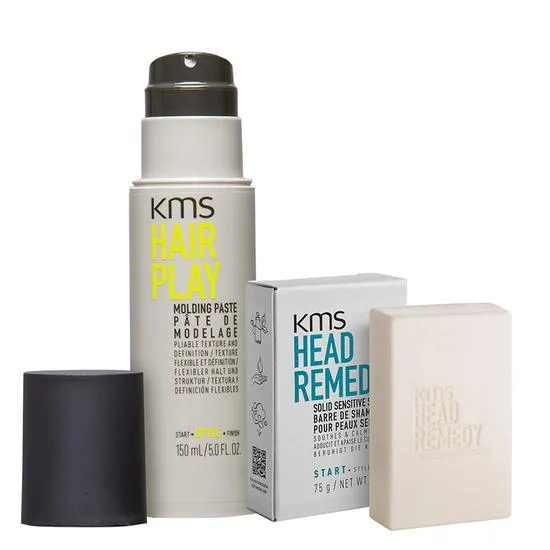 KMS HeadRemedy Bar Shampoo & HairPlay Moulding Paste Duo