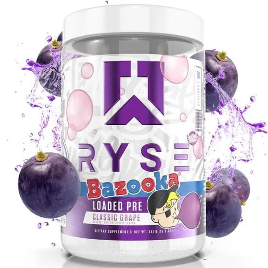RYSE Up Supplements Ryse Loaded Pre Bazooka Classic Grape