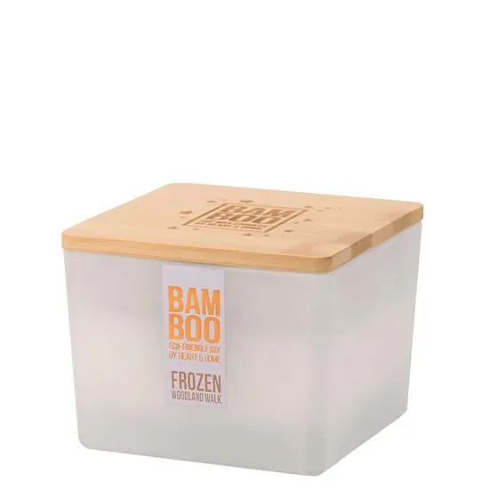 BAMBOO Candle Centrepiece Candle Frozen Woodland Walk