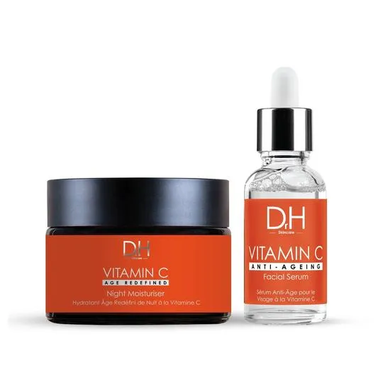 Dr H Anti-Ageing Vitamin C Facial Serum + Vitamin C Anti-Ageing Night Moisturiser