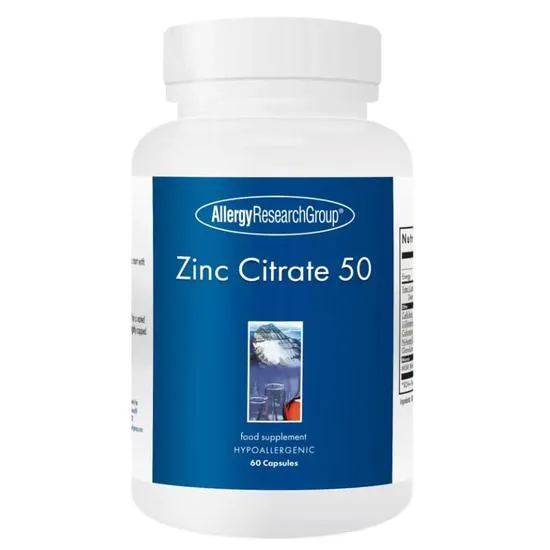 Allergy Research Group Zinc Citrate 50mg Capsules
