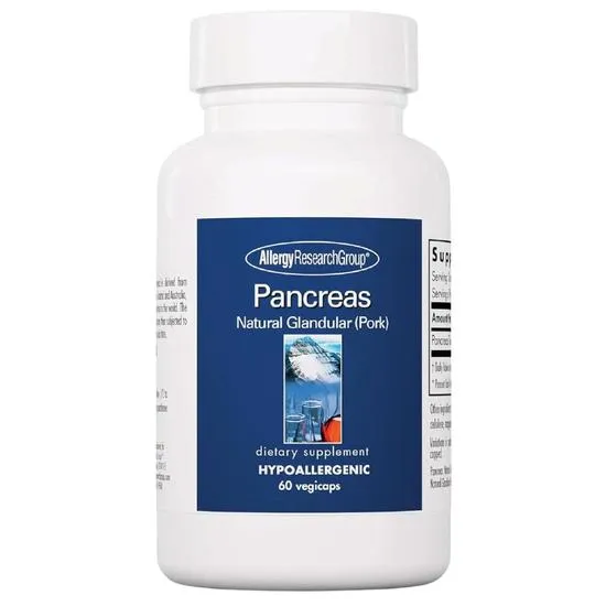 Allergy Research Group Pancreas Pork Natural Glandular Capsules