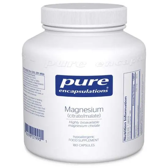 Pure Encapsulations Magnesium Citrate/Malate Capsules 180 Capsules