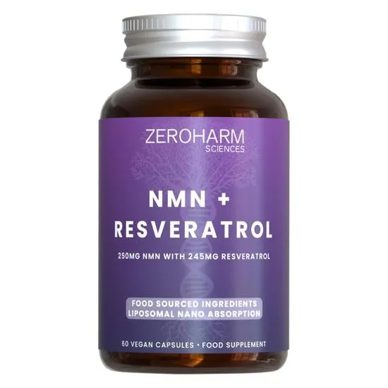 ZeroHarm Liposomal NMN 250mg + Resveratrol Capsules