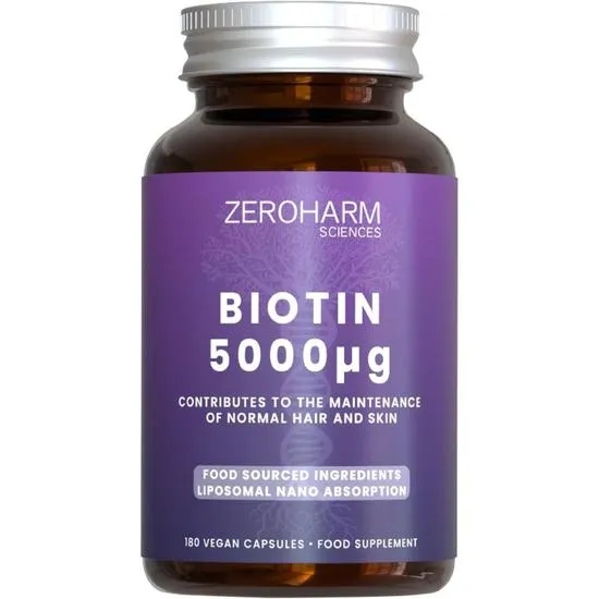 ZeroHarm Liposomal Biotin 5000ug Capsules