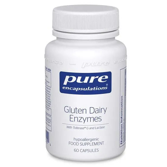Pure Encapsulations Gluten Dairy Enzymes Capsules