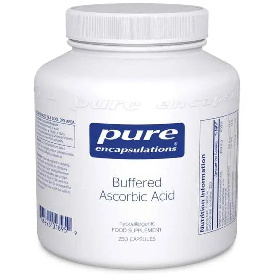 Pure Encapsulations Buffered Ascorbic Acid Capsules 250 Capsules