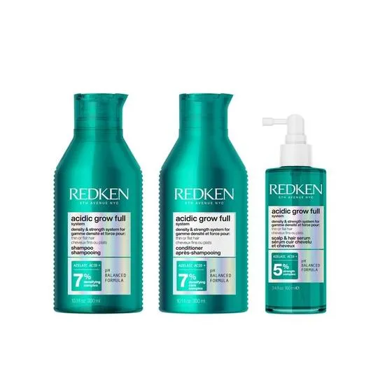 Redken PACK Acidic Grow Full System Densifying Shampoo, Conditioner & Hair Serum