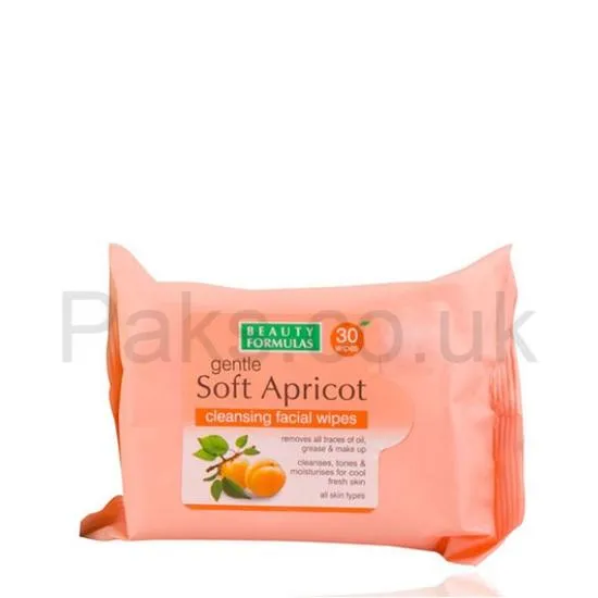 Beauty Formulas Gentle Soft Apricot Cleansing Facial Wipes