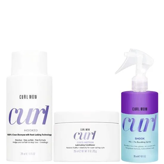 Color Wow Bundles Trio: Hooked Shampoo, Coco-Motion Conditioner & Shook Spray