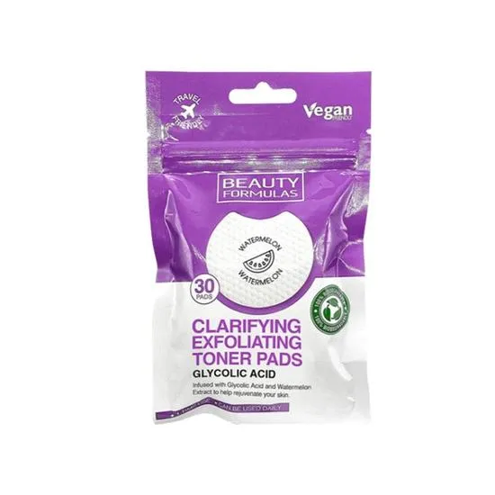 Beauty Formulas Clarifying Glycolic Acid Exfoliating Toner Pads