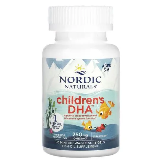 Nordic Naturals Children's DHA, 250mg Omega-3 Strawberry