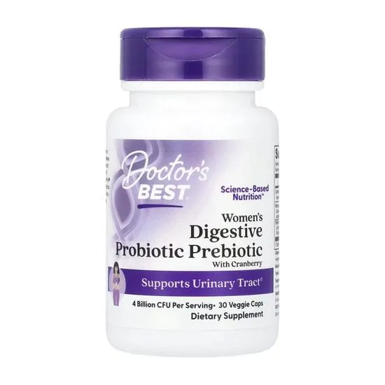 Doctor's Best Women's Digestive Probiotic Prebiotic With Cranberry Capsules