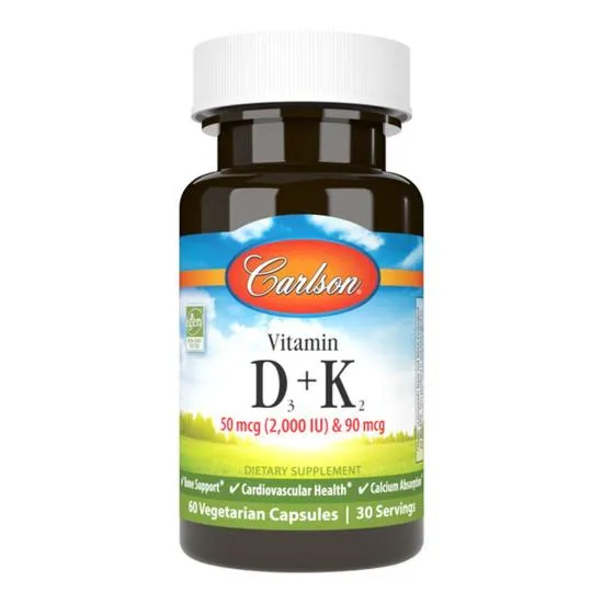 Carlson Labs Vitamin D3 + K2 Capsules