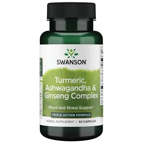 Swanson Turmeric Ashwagandha & Ginseng Complex Capsules