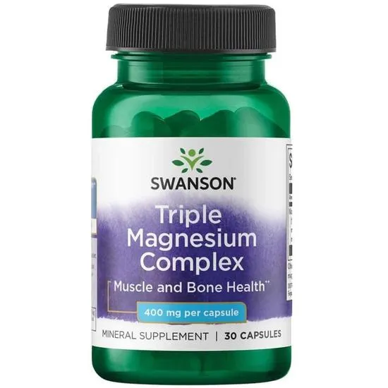 Swanson Triple Magnesium Complex 400mg Capsules