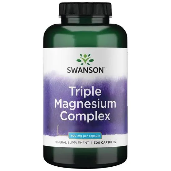 Swanson Triple Magnesium Complex 400Mg Capsules 300 Capsules
