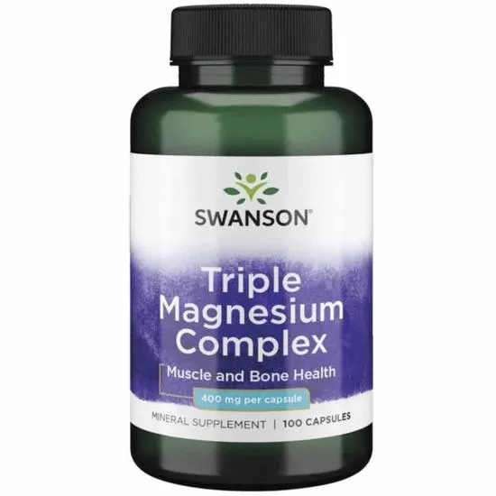 Swanson Triple Magnesium Complex 400Mg Capsules 100 Capsules