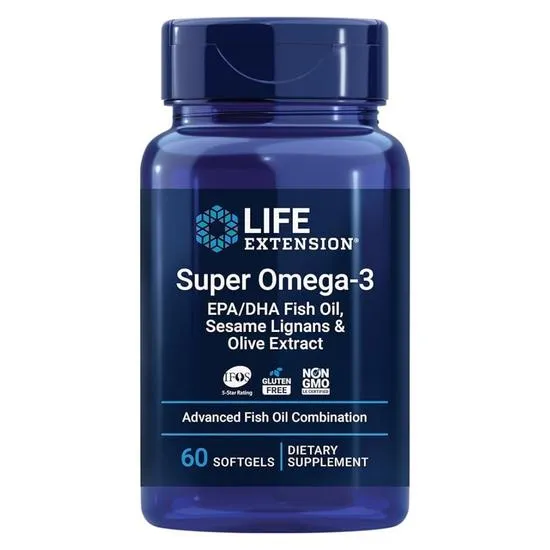 Life Extension Super Omega-3 EPA/DHA With Sesame Lignans & Olive Extract