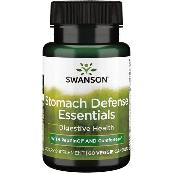 Swanson Stomach Defence Essentials With PepZinGI & Comforteze Capsules