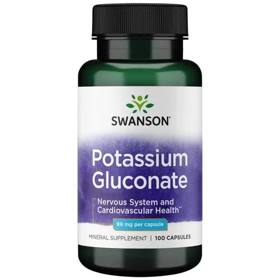 Swanson Potassium Gluconate 99mg Capsules