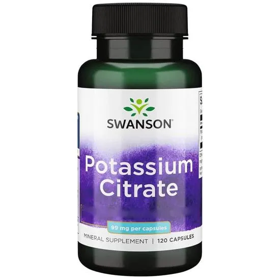 Swanson Potassium Citrate 99mg Capsules