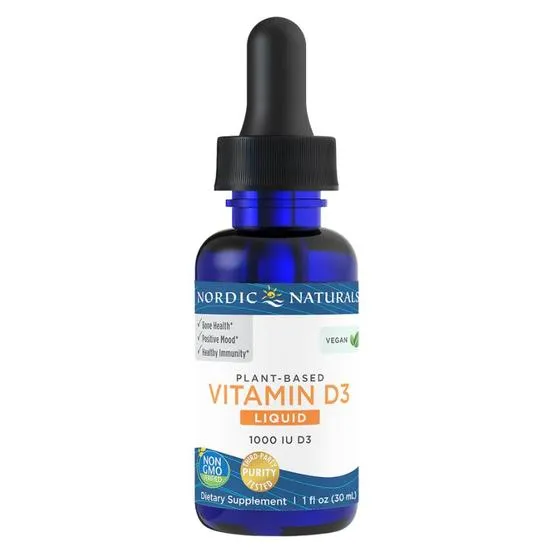 Nordic Naturals Plant-Based Vitamin D3 Liquid 1000iu Apple