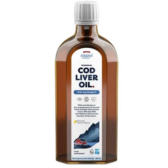 Osavi Norwegian Cod Liver Oil 1000mg Omega 3