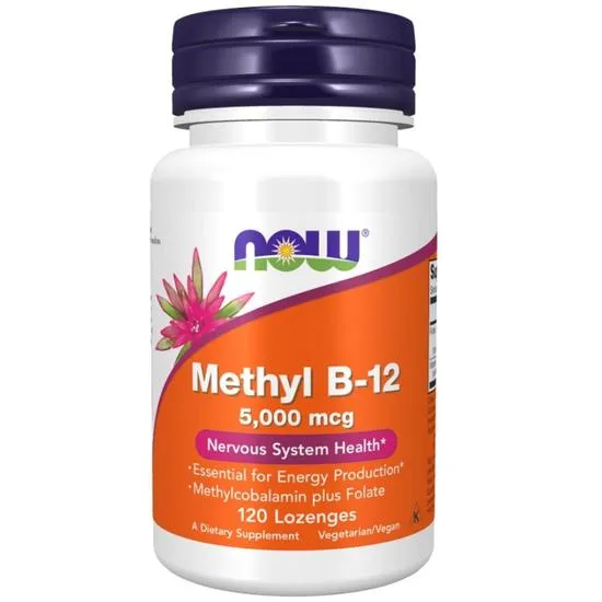 NOW Foods Methyl B-12 With Folic Acid Lozenges