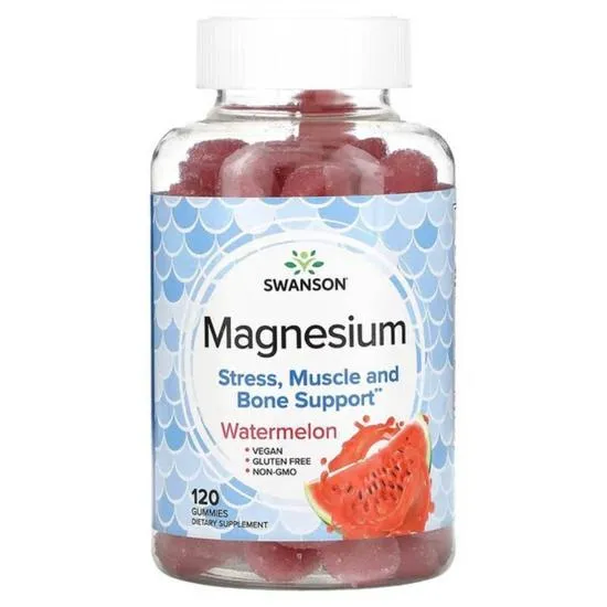 Swanson Magnesium Watermelon Gummies