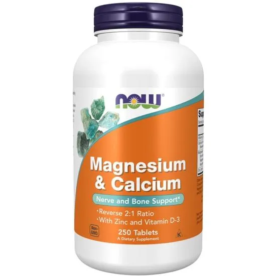 NOW Foods Magnesium & Calcium With Zinc & Vitamin D3 Tablets