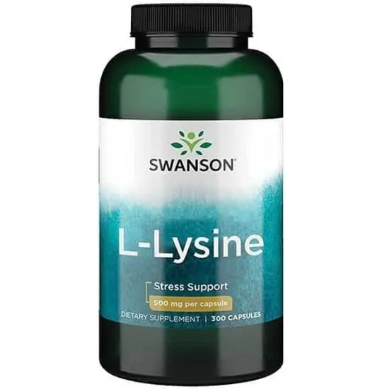 Swanson Lysine 500mg Free-Form Capsules