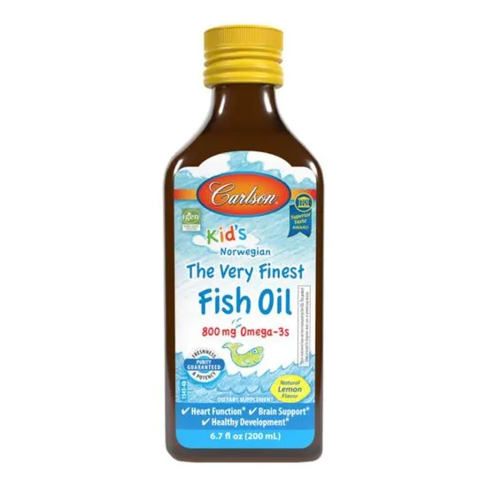 Carlson Labs Kid's The Very Finest Fish Oil 800mg Natural Lemon