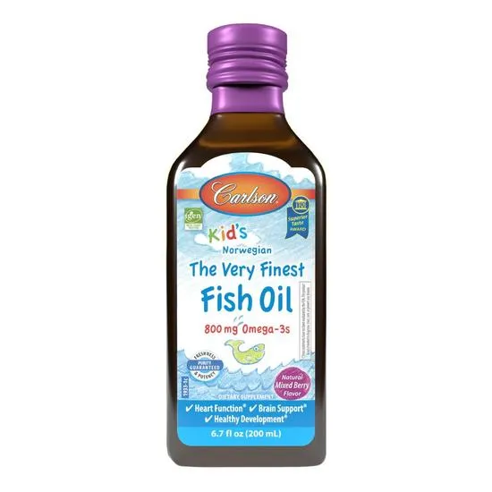 Carlson Labs Kid's The Very Finest Fish Oil 800mg Mixed Berry Liquid