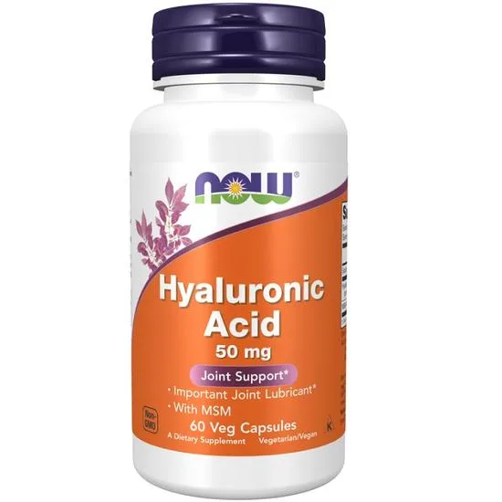 NOW Foods Hyaluronic Acid With MSM 50mg Capsules