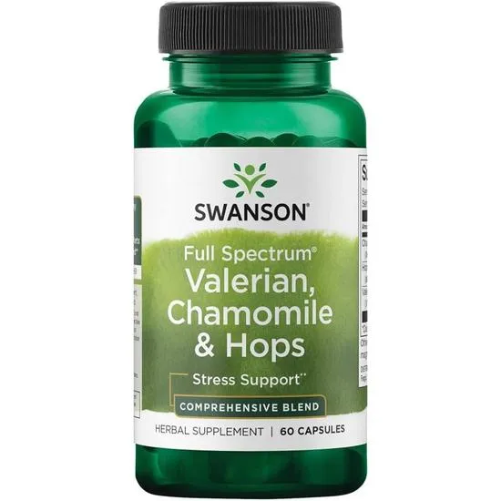 Swanson Full Spectrum Valerian Chamomile & Hops Capsules
