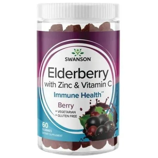 Swanson Elderberry With Zinc & Vitamin C Berry Gummies