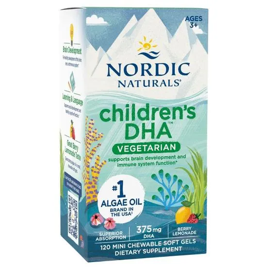 Nordic Naturals Children's DHA Vegetarian 375mg Berry Lemonade Chewables