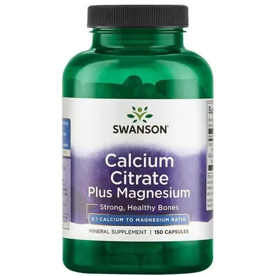 Swanson Calcium Citrate Plus Magnesium Capsules