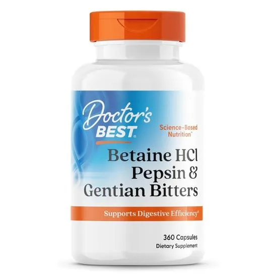Doctor's Best Betaine HCl Pepsin & Gentian Bitters