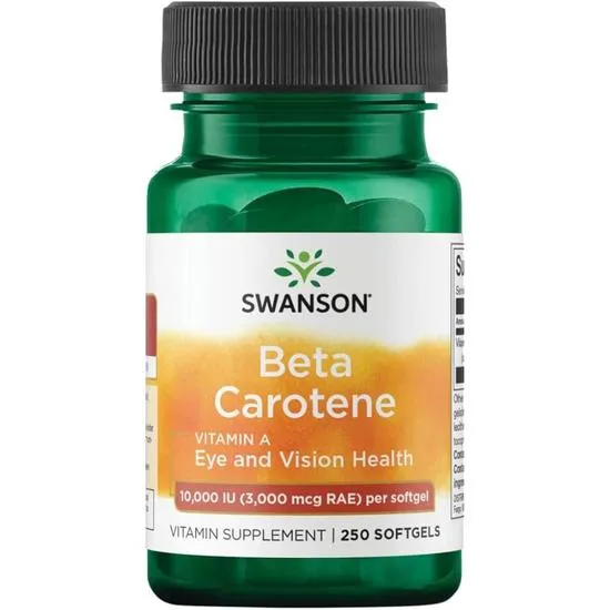 Swanson Beta-Carotene Vitamin A 10000 Iu - 250 Soft Gels