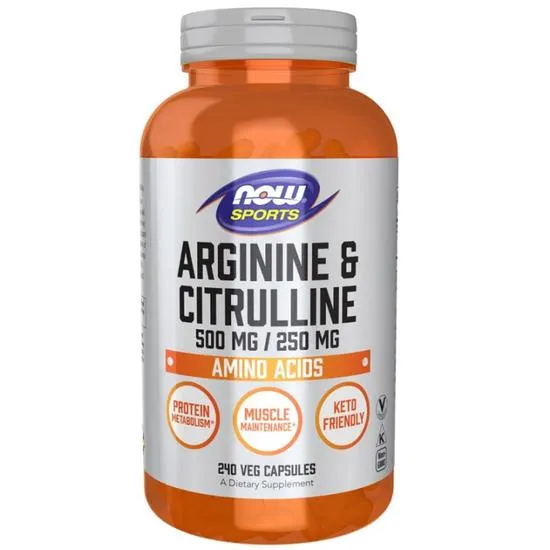 Now Foods Arginine & Citrulline Capsules 240 Capsules